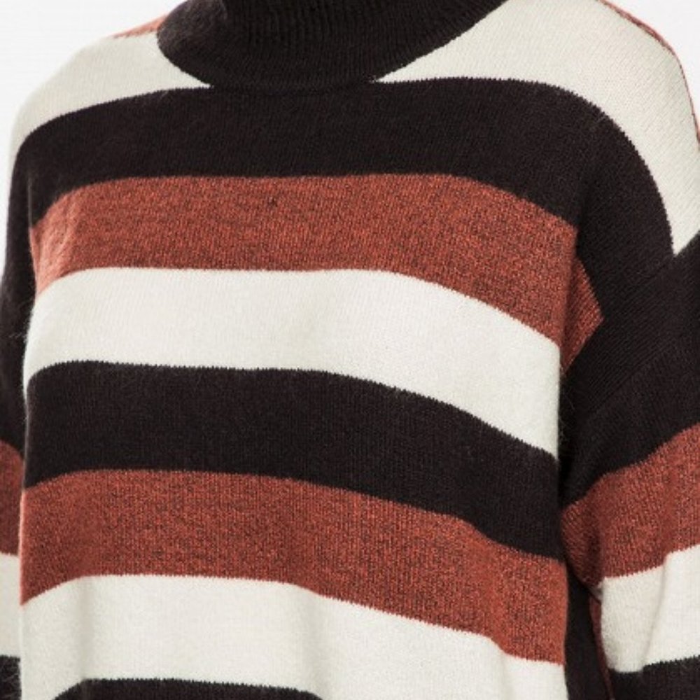 DKNY DROP SHOULDER MOCK NECK SWEATER